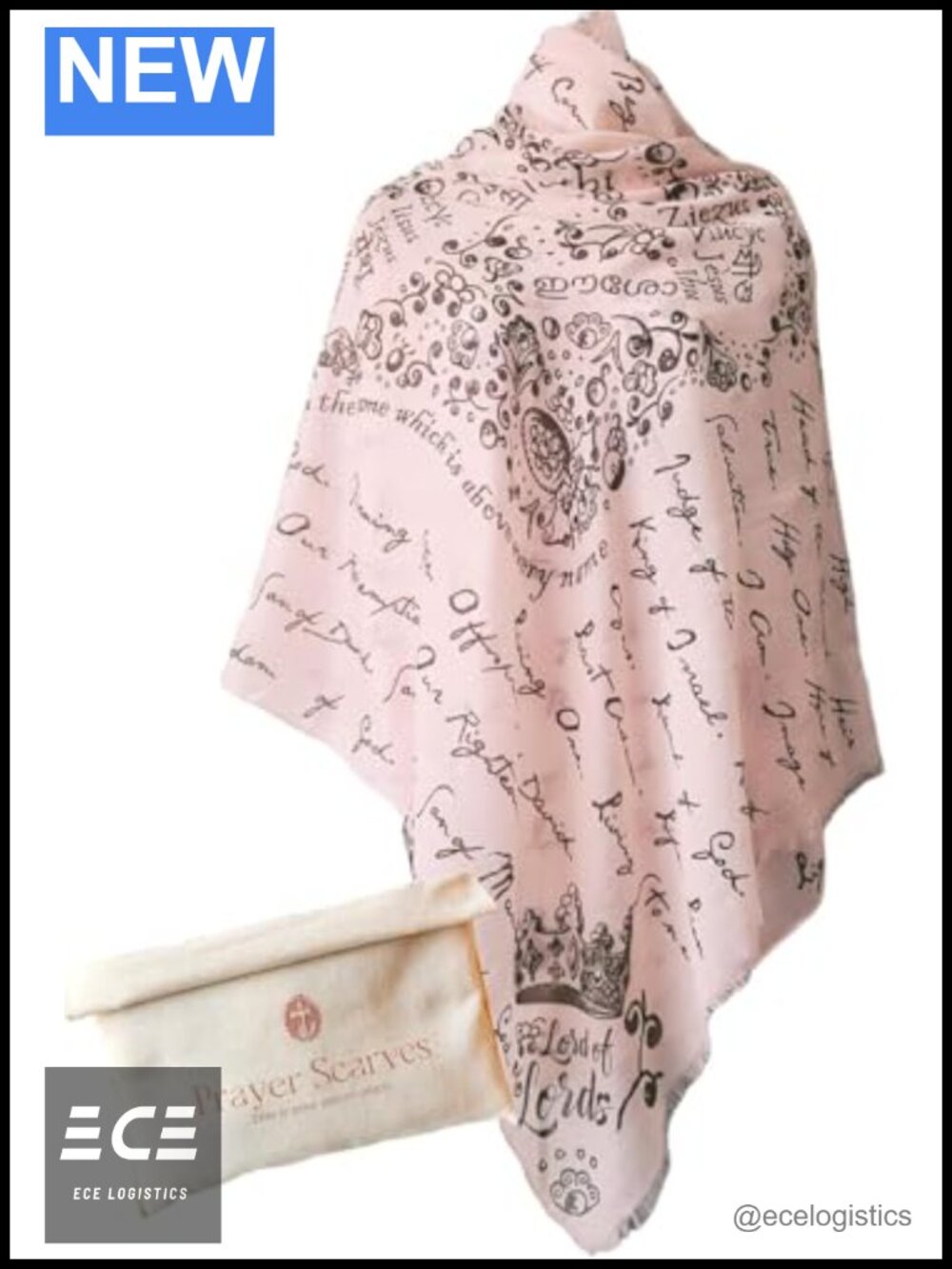Christian Prayer Scarf Scripture Shawl Wrap 84 Names of Jesus Large Cotton